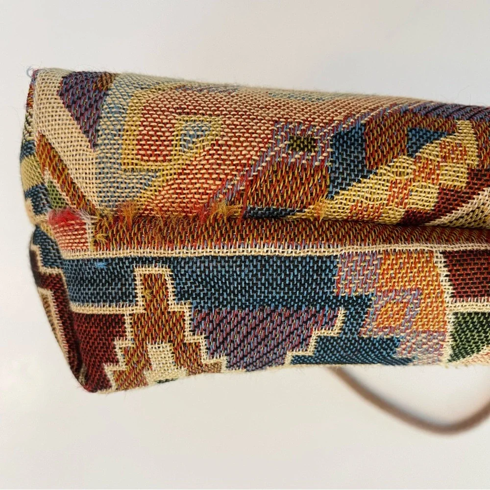 Boho Native American Aztec Weaved Mini Bag Purse Festive Micro Boho Crossbody - Picture 7 of 12